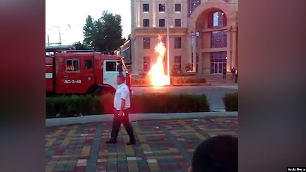 Пожар в Душанбе